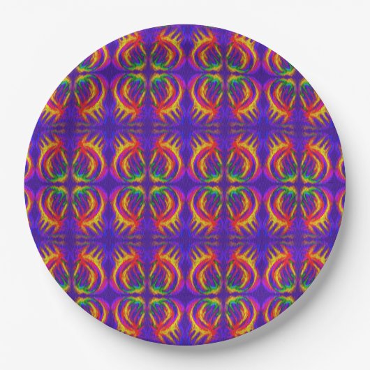 Tribal Fiery Dinner Plate Pappteller (Vorderseite)