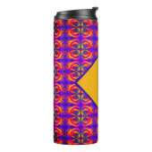 Tribal Fiery mit Ihrem Monogramm Thermosbecher (Nach links gedreht)