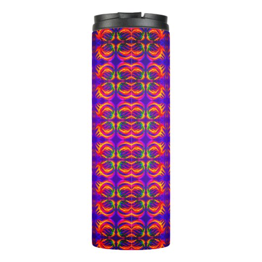 Tribal Fiery mit Ihrem Monogramm Thermosbecher (Rückseite)