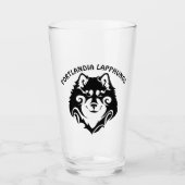 TRIBAL FINNISH LAPPHUND Text anpassen Glas (Vorderseite)