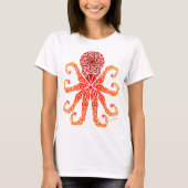Tribal Fire Octopus T-Shirt (Vorderseite)