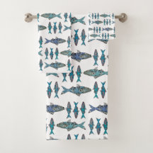 Tribal Fisch Blau moderne grafische Gestaltung