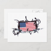 Tribal Flag USA Postcard Postkarte (Vorne/Hinten)