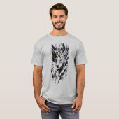 Tribal Flame Wolf T - Shirt - Monochrome Energie (Vorne ganz)