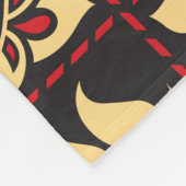 Tribal Floral: Vintages Muster Eleganz Fleecedecke (Ecke)