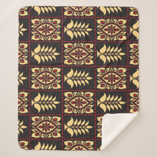 Tribal Floral: Vintages Muster Eleganz Sherpadecke