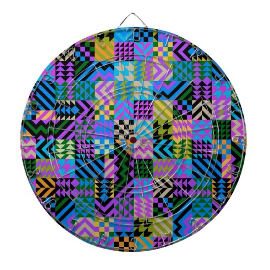 Tribal Folk Art - Blue Dartscheibe (vorne)