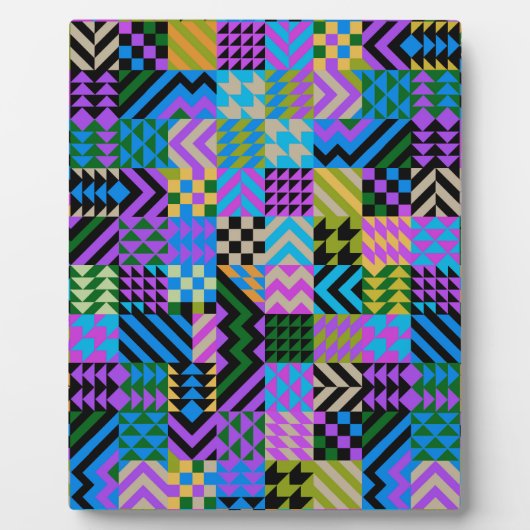 Tribal Folk Art - Blue Fotoplatte (Vorderseite)