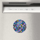 Tribal Folk Art - Blue Magnet (In Situ (Geschirrspüler))