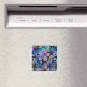 Tribal Folk Art - Blue Magnet (In Situ (Geschirrspüler))