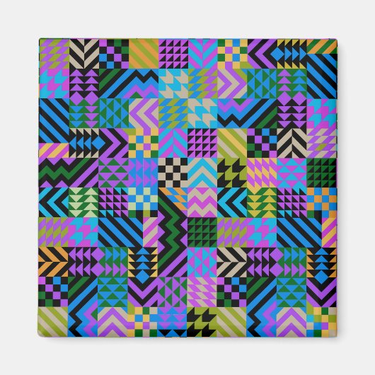 Tribal Folk Art - Blue Magnet (Vorne)