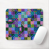 Tribal Folk Art - Blue Mousepad (Mit Mouse)