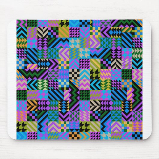 Tribal Folk Art - Blue Mousepad (Vorne)