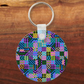Tribal Folk Art - Blue Schlüsselanhänger (Vorderseite)