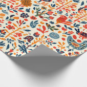 Tribal Folk Pattern Gift Wrap Vibrant Ethnic Desig Geschenkpapier (Ecke)