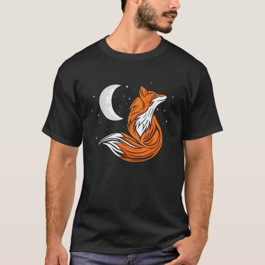 Tribal Fox Camper Zookeeper Wildlife Animal Lover T-Shirt (Vorderseite)