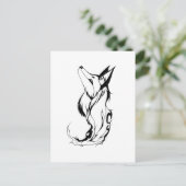 Tribal Fox Tattoo Design Postkarte (Stehend Vorderseite)