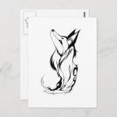 Tribal Fox Tattoo Design Postkarte (Vorne/Hinten)