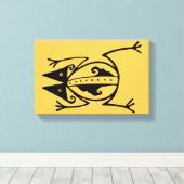 Tribal Frog antike aztec Stammeskunst Leinwanddruck (Insitu (Holzboden))