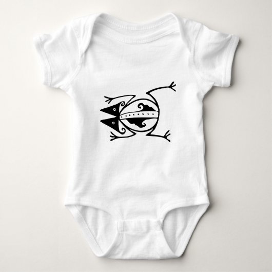 Tribal Frosch antike tierische Stammeskunst Baby Strampler (Vorderseite)