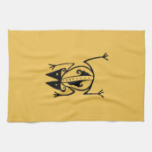 Tribal Frosch antike tierische Stammeskunst Handtuch (Horizontal)