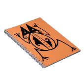 Tribal Frosch antike tierische Stammeskunst Notizblock (Rechte Seite)