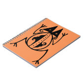 Tribal Frosch antike tierische Stammeskunst Notizblock (Linke Seite)