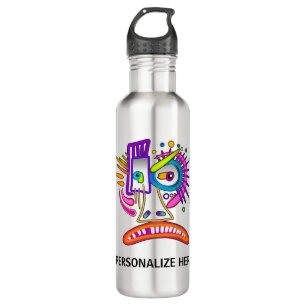 TRIBAL FROWNIE EMOJI MEEMOGIE EDELSTAHLFLASCHE