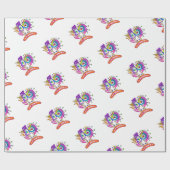 TRIBAL FROWNIE EMOJI MEEMOGIE GESCHENKPAPIER (Flach)