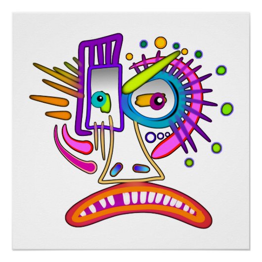 TRIBAL FROWNIE EMOJI MEEMOGIE POSTER (Vorderseite)