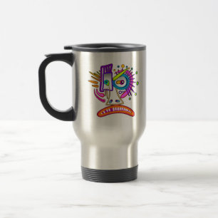 TRIBAL FROWNIE EMOJI MEEMOGIE REISEBECHER
