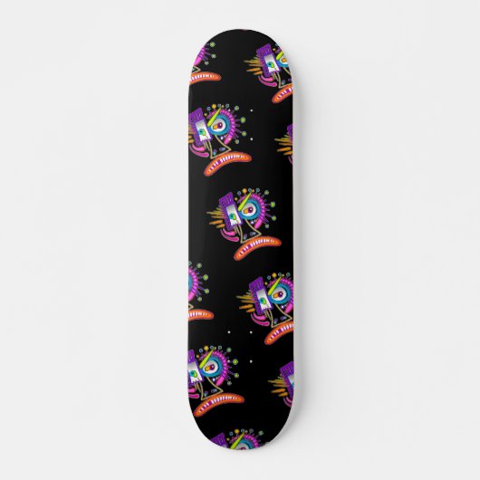 TRIBAL FROWNIE EMOJI MEEMOGIE SKATEBOARD (Vorne)
