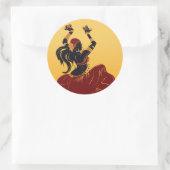 Tribal Fusion gitan Bauchtänzerin Runder Aufkleber (Tasche)