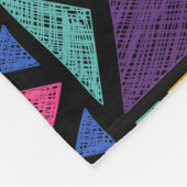 Tribal Geometric Aztec: Farbiges Vintages Muster Fleecedecke (Ecke)