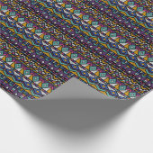 Tribal Geometric Aztec: Farbiges Vintages Muster Geschenkpapier (Ecke)