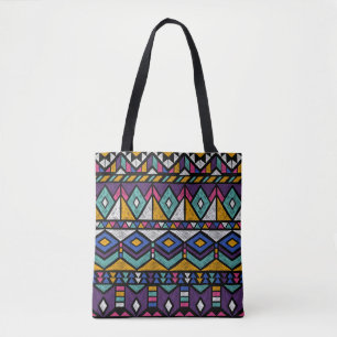 Tribal Geometric Aztec: Farbiges Vintages Muster Tasche