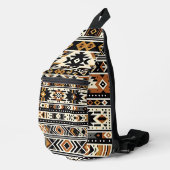 Tribal Geometric Earth Tone Crossbody Bag (Rechte Ecke)