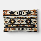 Tribal Geometric Earth Tone Zubehörtasche (Rückseite)
