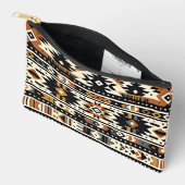 Tribal Geometric Earth Tone Zubehörtasche (Offen)