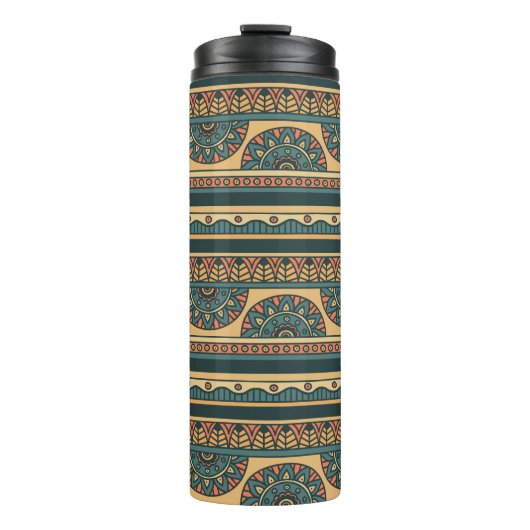 Tribal Geometric Ethnic Vintag Background Thermosbecher (Vorderseite)