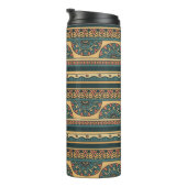Tribal Geometric Ethnic Vintag Background Thermosbecher (Nach rechts gedreht)