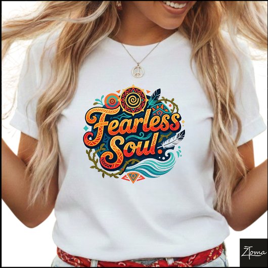 Tribal Geometric Fearless Soul Fire Water T-Shirt