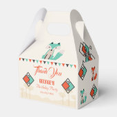 Tribal Geometric Fox Farbiges Muster Geburtstag Geschenkschachtel (Rückseite)