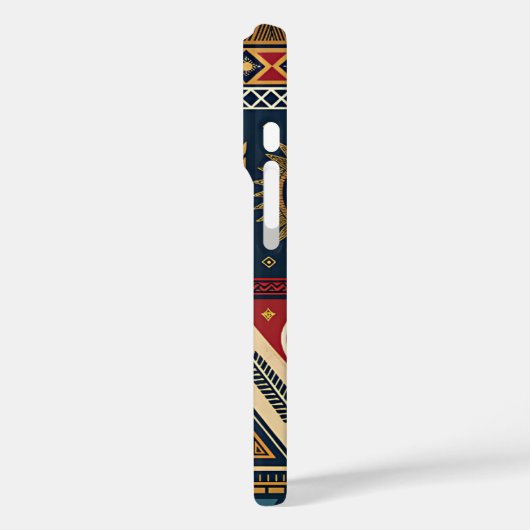 Tribal Geometric Fox Pattern Phone Case (Rückseite / Links)