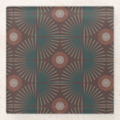 Tribal Geometric Glasuntersetzer (Vorderseite)