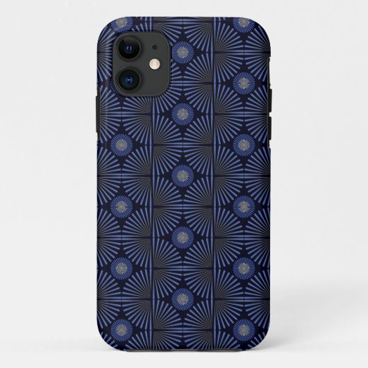 Tribal Geometric grau & blau Case-Mate iPhone Hülle (Rückseite)