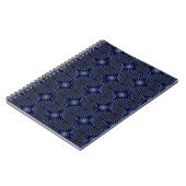 Tribal Geometric grau & blau Notizblock (Linke Seite)