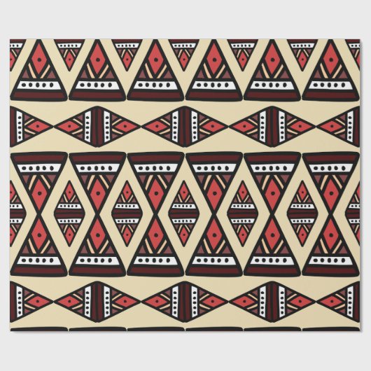 Tribal Geometric Handgezeichnet Design Geschenkpapier (Flach)