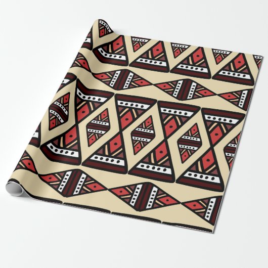 Tribal Geometric Handgezeichnet Design Geschenkpapier (Ungerollt)