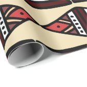 Tribal Geometric Handgezeichnet Design Geschenkpapier (Rolleneckpunkt)